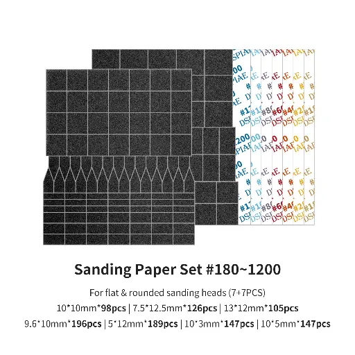 [MSP-ESS] Sanding paper set for flat and rounded sanding heads ES-A